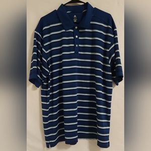 Bolle Blue/White/Black M Golf Shirt Striped Size 2XL